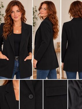 The Drop Blake Longline Blazer Black XL NWT $84 Retail